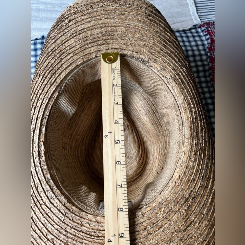 Brown Straw Cowboy Hat with Black Band - Picture 7 of 11